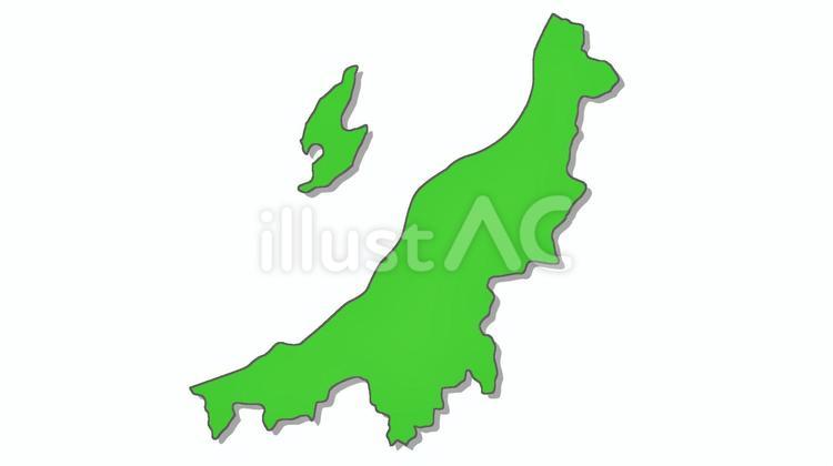 地図②　新潟県 新潟県,新潟,地図のイラスト素材