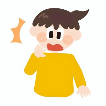 びっくり！驚く女の子