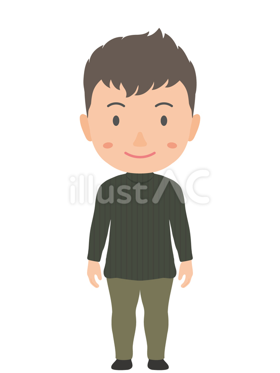 タートルネックセーターを着た男性 男性,セーター,ニットのイラスト素材