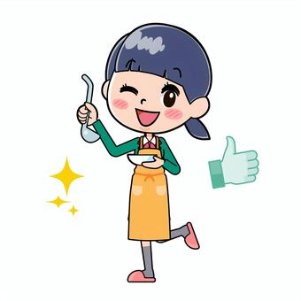 Student Blazer female cooking delicious, , JPG, PNG and EPS