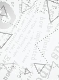 英字と三角形のスタイリッシュな背景 英字,新聞,背景,モノトーン,幾何学模様,グレー,三角形,抽象,パターン,グラフィックのイラスト素材