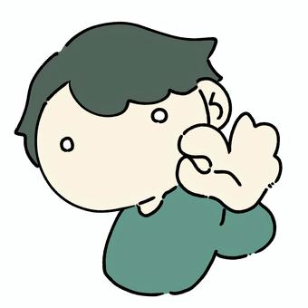 手でokマークを作る男性 人,男性,ok,ハンドサイン,許可,許す,手のイラスト素材