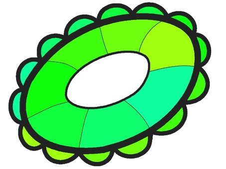 Greenish colorful Ukiwa icon, JPG and PNG Greenish colorful Ukiwa icon, ice cream, props, float, JPG and PNG
