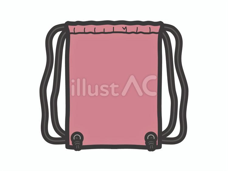 ナップサック01 ナップサック,巾着,袋のイラスト素材