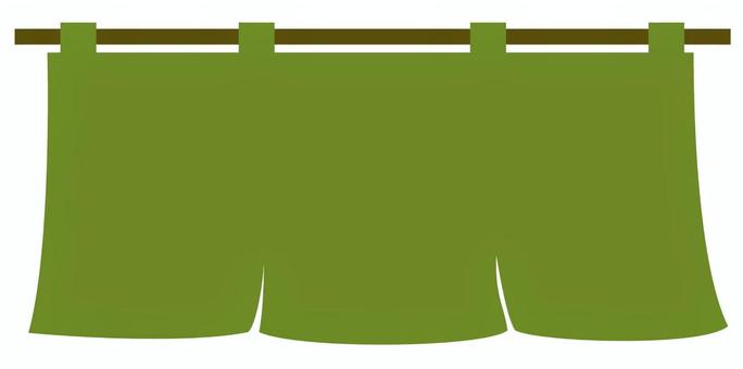 3枚生地の若草色ののれん 暖簾,無地,若草色,お店,看板,店先,入り口,商売,和風,日本のイラスト素材