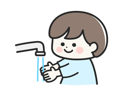 てあらい｜視覚支援 絵カード 視覚支援,絵カード,手洗い,洗う,手,清潔,児童,発達,支援,こどものイラスト素材