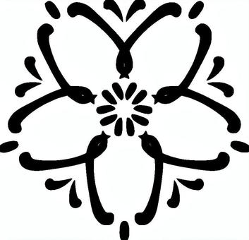 モノクロの円形花(梅/桜) モノクロの円形花(梅/桜) 円形,花,フローラル,梅,桜,モチーフ,パターン,黒,モノクロ,抽象的のイラスト素材