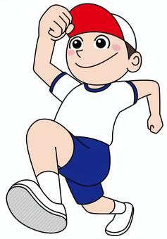 Boys in gym clothes run ①, JPG, PNG and AI Boys in gym clothes run ①, , JPG, PNG and AI