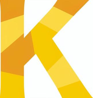 カラフルK 文字,アルファベット,大文字,シンプル,kのイラスト素材