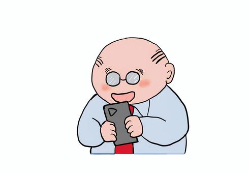 スマホを見る人 スマホ,嬉しい,熱中,男性,メールのイラスト素材