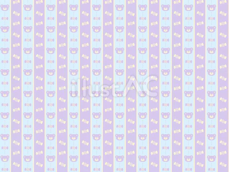 ゆめかわいい　くまちゃんパターン くま,かわいい,背景のイラスト素材