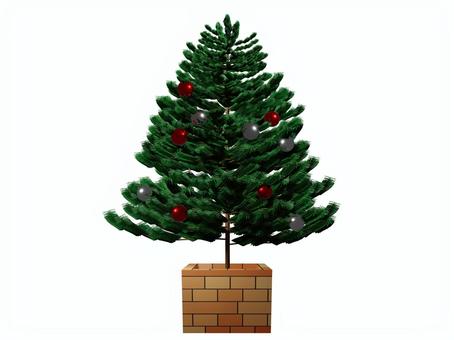 クリスマスツリーオーナメント付・背景透過 クリスマスツリー,背景,おしゃれ,冬,クリスマス,ツリー,オーナメント,アイコン,シンプル,もみの木のイラスト素材