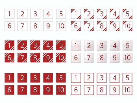 Illustration of numbers 6 types set Red version, JPG, PNG and AI Illustration of numbers 6 types set Red version, digital, font, red, JPG, PNG and AI