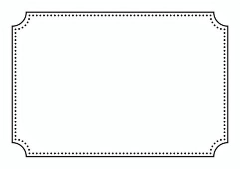 角丸へこみフレーム 黒 ドット 角丸,へこみ,フレーム,枠,ラインフレーム,ライン,ドット,シンプルのイラスト素材