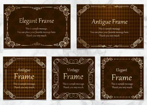 chocolate vintage frame set, JPG, PNG and AI chocolate vintage frame set, vintage, pigura, banner, JPG, PNG and AI