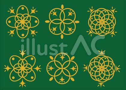 金色線画のアイコンイラスト