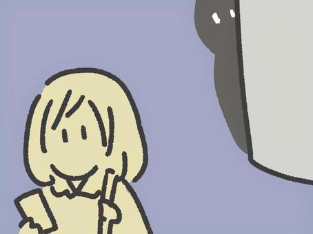 ストーカー 注意喚起,事件,ながらスマホ,夜,ストーキングのイラスト素材