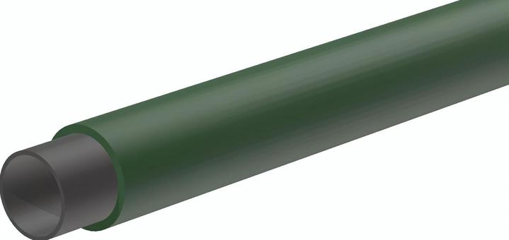 ポリエチライニング鋼管 化学製品,配管,パイプ,鋼管,ポリエチライニング鋼管,ポリエチレン,緑色,ダークグリーン,円筒形,3dcgのイラスト素材