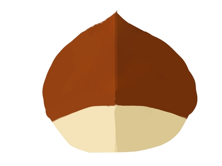 栗のアイコン 栗,実,ナッツ,秋,食べ物,透過,挿絵,フラットカラー,線画なし,イラストのイラスト素材