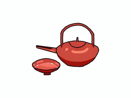 お屠蘇 お屠蘇 お屠蘇,正月,縁起物,風習,日本酒,酒,屠蘇器,盃,漆器,朱色のイラスト素材