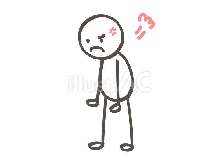 棒人間　もう怒ったぞ！ 棒人間,人,イライラのイラスト素材