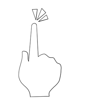 指差し 指差し 指差し,指,人差し指,ここ,方向,指示,ポイント,注目,強調,ちょんちょんのイラスト素材