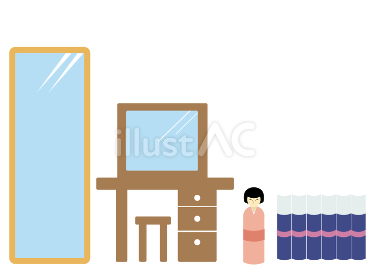 不用品1 不用品,鏡,ドレッサーのイラスト素材