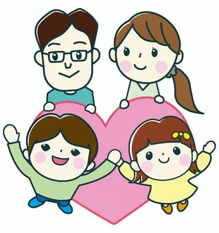 Illustration, family, parenting, heart, 