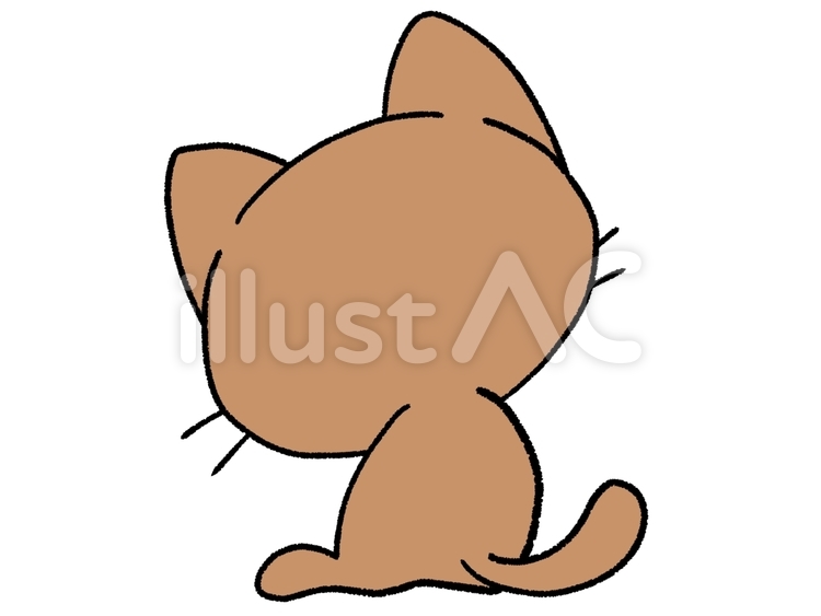 後ろを向いた猫イラスト No 無料イラストなら イラストac