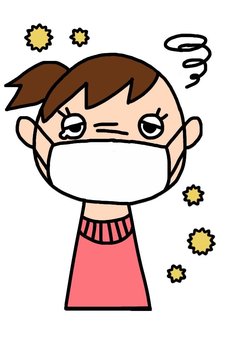 Hay fever girl, people, a human, people, JPG and PNG