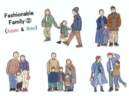 おしゃれファミリーＤＦ② 家族,ファミリー,パパ,ママ,子供,お父さん,お母さん,ファッショナブル,おしゃれ,かわいいのイラスト素材