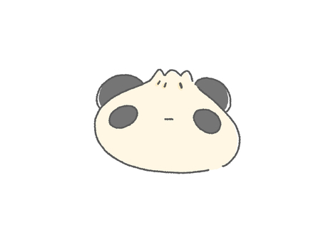 ぱんだまん パンダ,動物,あんまん,食べ物,飲茶,耳,目,口,かわいいのイラスト素材
