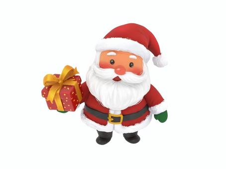 冬のクリスマスプレゼントとサンタクロース