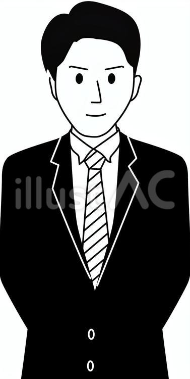 中年　男性  中年,男性,スーツのイラスト素材