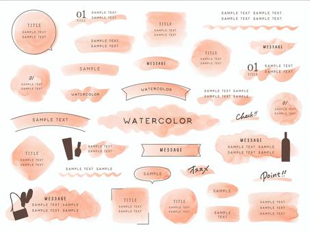 Soft pink watercolor frame material, JPG, PNG 和 AI Soft pink watercolor frame material, 水彩, 粉红色, 框架, JPG, PNG 和 AI