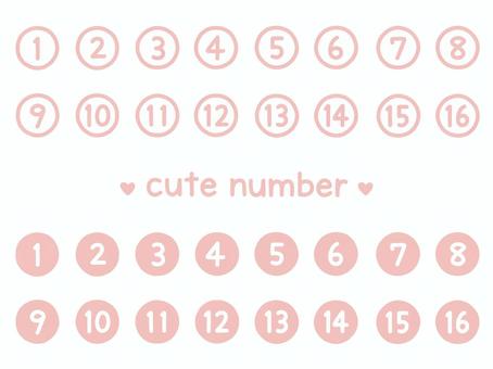 かわいい手描きの数字（丸枠）セット 数字,番号,丸,枠,丸枠,セット,素材,パーツ,シンプル,かわいいのイラスト素材