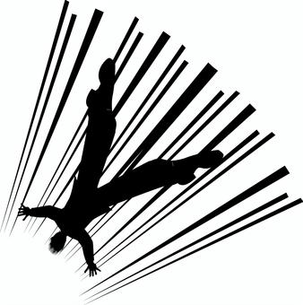 転落男性 転落,落下,急降下,高速,スカイダイビング,シルエット,男性のイラスト素材