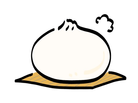 肉まん 肉まん,温かい,可愛い,ポップ,中華のイラスト素材