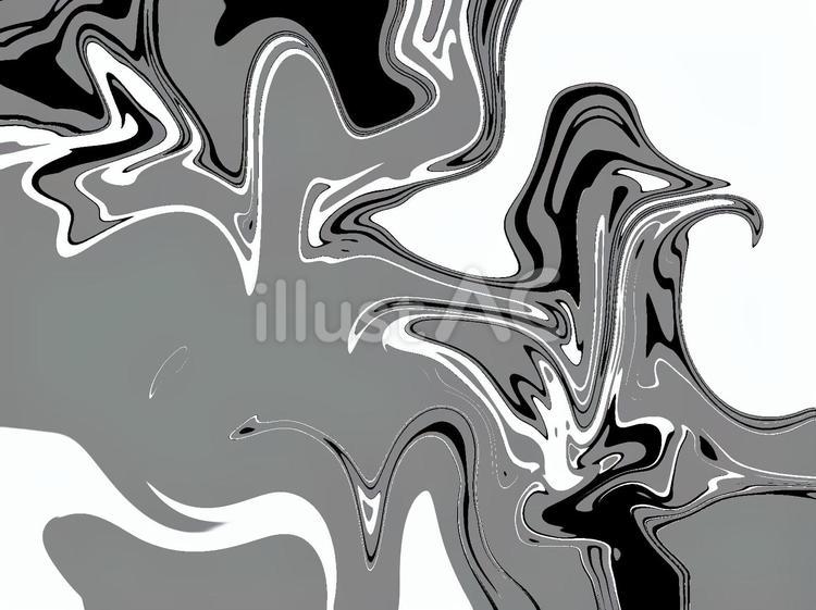 モノクロの抽象的な渦巻きマーブル模様背景 抽象,モノクロ,白黒のイラスト素材