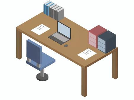 desk and laptop isometric, , JPG, PNG and AI