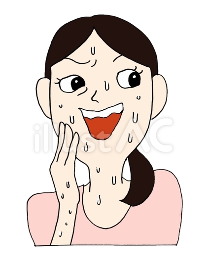 ごまかそうとする女性