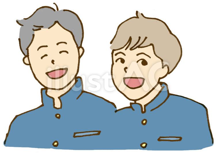 男子学生こっち見てる 男子,だんし,男のイラスト素材