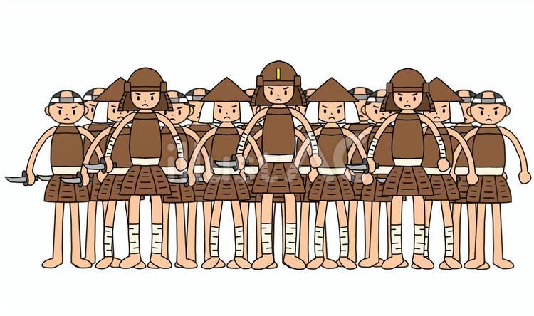 戦国の野武士軍団 野武士,野伏,雑兵のイラスト素材