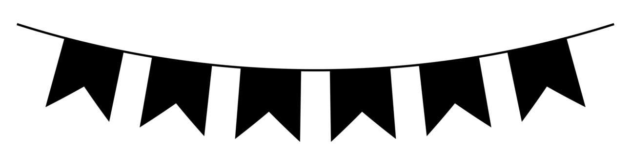 ガーランドのイラスト 黒のシルエット ガーランドのイラスト 黒のシルエット ガーランド,パーティー,イベント,運動会,旗,飾りつけ,装飾,行事,スポーツ,応援のイラスト素材