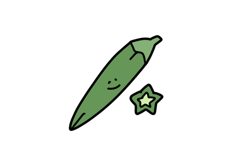オクラ オクラ オクラ,野菜,商用可のイラスト素材