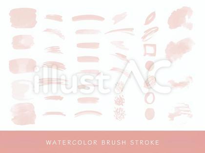 水彩ブラシストロークセット