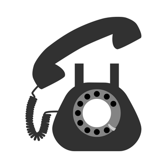 黒電話2 黒,電話,電話機,テレフォン,家電話,通話,固定電話,昭和,レトロ,和風のイラスト素材