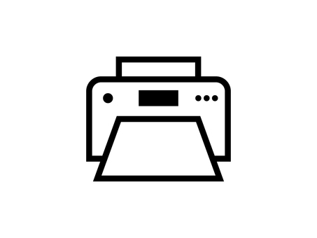 プリンターアイコン プリンターアイコン プリンター,印刷,コピー,アイコン,マーク,機械,機器,紙,コピー用紙,パーツのイラスト素材