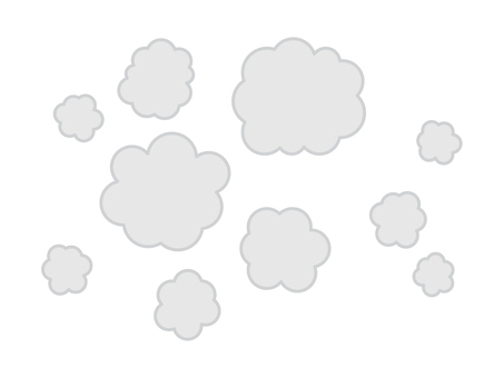 シンプルなほこりのイメージ ほこり,埃,飛ぶ,飛散,舞う,シンプル,ふわふわ,もくもく,もこもこ,掃除のイラスト素材