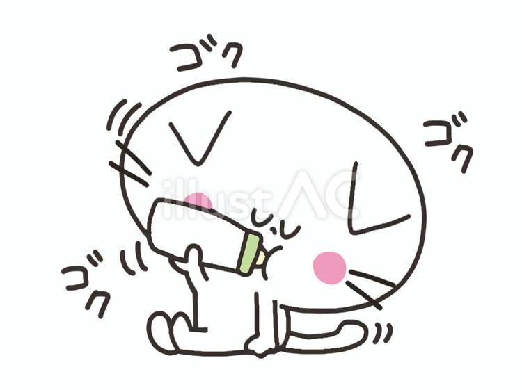 赤ちゃん猫 猫,赤ちゃん,ミルクのイラスト素材